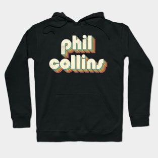 Retro Vintage Rainbow Phil Letters Distressed Style Hoodie